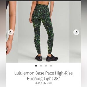 Lululemon Base Pace High Rise Running Tight 28”
